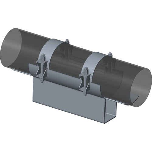 Опора неподвижная бугельная с корпусом для тепловых сетей ТС-671.00.00 920х500х680х100 мм Серия 5.903-13 выпуск 7-95 199,5 кг