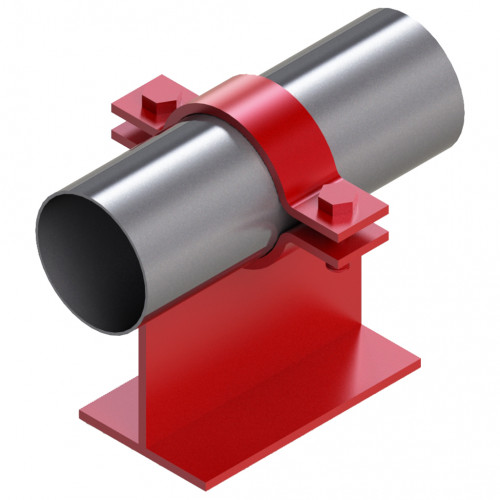 Опора неподвижная хомутовая тавровая для тепловых сетей исп. А22У ВСт3 89х135х340х156 мм ОСТ 36-146-88 8,2 кг