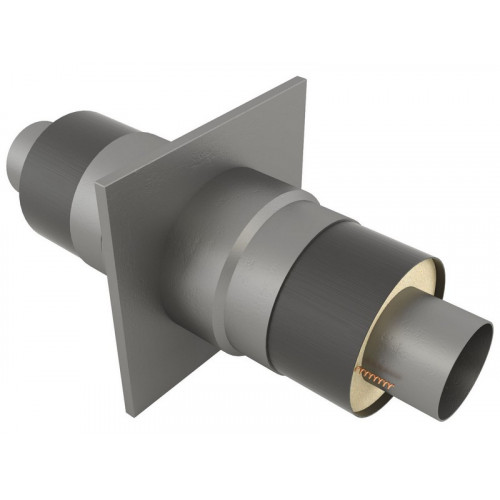 Опора неподвижная щитовая в оцинкованной ППУ изоляции для водоснабжения 09Г2С 76х160х275х2000 мм ГОСТ 30732-2006 33,5 кг